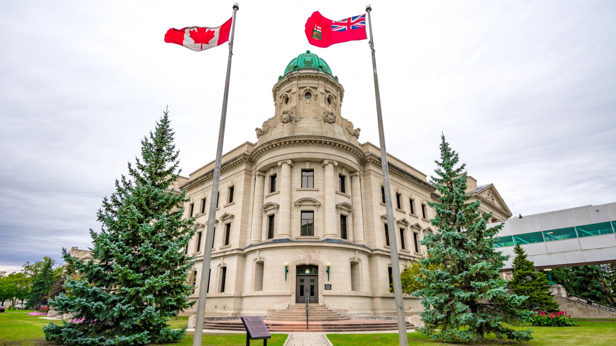 The Winnipeg courthouse in which Justice Joyal disclosed the events that may constitute a contempt of court.